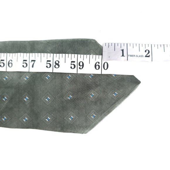 Alexander Julian Men Tie 100% Silk Geometric Green Blue Size 61x4 - NWOT - Picture 5 of 5